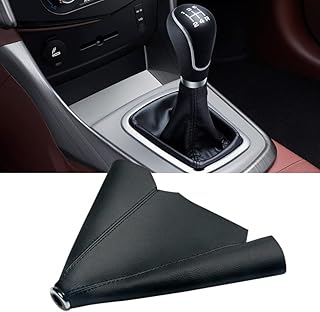 Car Shift Knob Dust Cover,Car Gear Gaiter Shift Shifter Boot Gear Shift Knob Cover,PU Leather Manual Auto Shifter Shift Boots Cover Gear Stick Gaiter,Fit for Most Car Truck,SUV (Black)