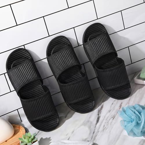 Image of Shyyween 6 Pack Non Slip Shower Slides Lightweight Bath Slippers for Women & Men Pool Sandals for Home Hotel Gym Spa Pool