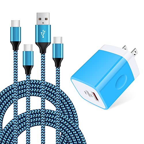 2ポートUSB-C急速充電器1本1本*1.8m USB-C電源アダプタ Type -C充電器 iPhone充電器 タイプc充電器 ACアダプター USB-C & USB-C 2.0 ケーブル スマホケーブル usb type cケーブル usb cケーブル usb充電コード 携帯ケーブル type c充電コード ブルー