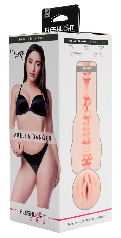 Fleshlight - Abella Danger - Masturbador Masculino Real - Textura Danger - Placer Intenso - Diseño Interior Estrecho con Protuberancias - Fácil de Limpiar