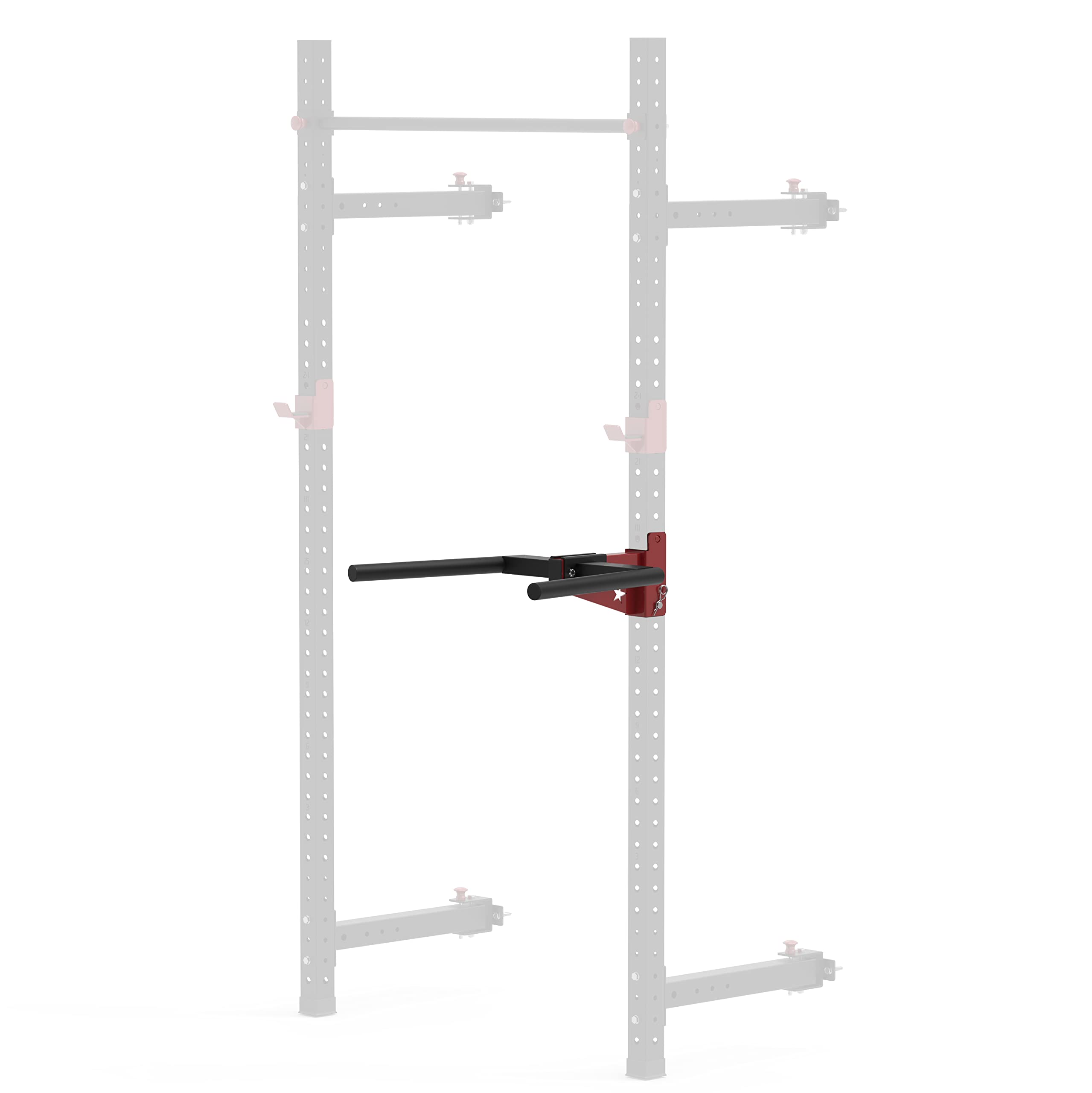 Train Hard Wand Rack Wandbefestigter Power Rack mit Klimmzugstange, 350 kg belastbar, optional mit Zubehör.