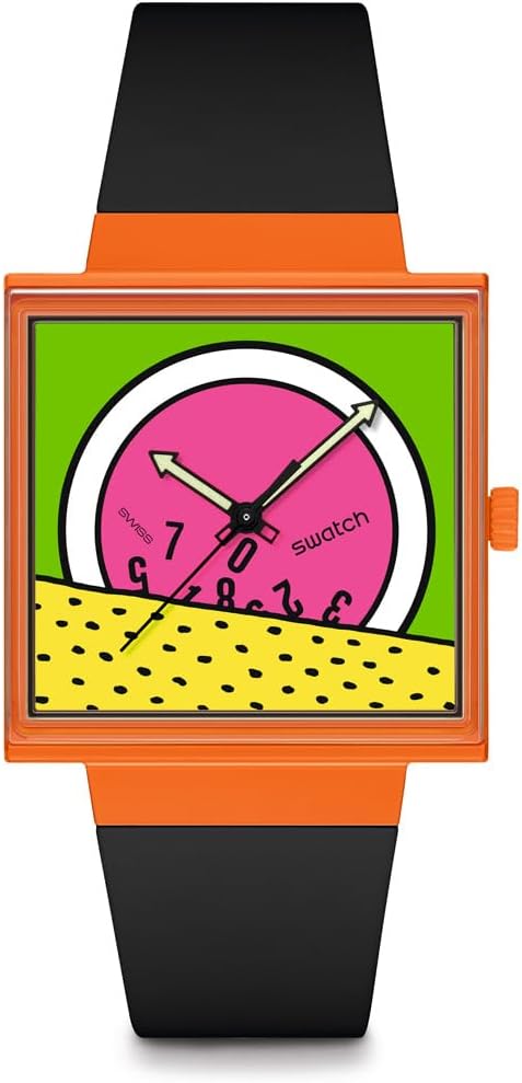 Swatch BREAK TIME SO34Z101 Black Watch, orange