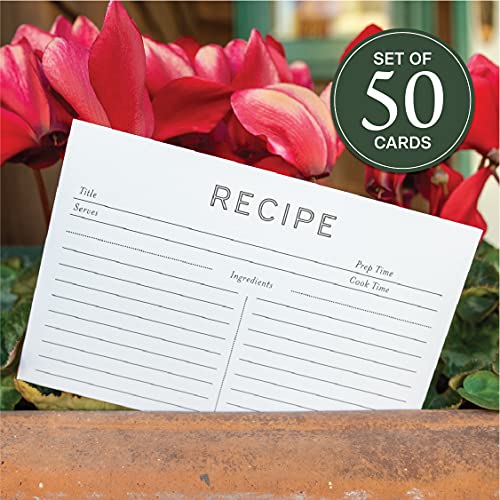 Jot & Mark Recipe Cards 4X6 Inches Blank Double Sided, 50 Count (Modern Minimal) #TOP2