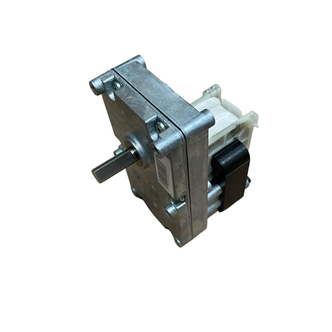Motor de engranajes Merkle Korff S10999 para estufa de pellets, eje 9,52 mm, 1,3 rpm, sentido horario – Ref. 2101