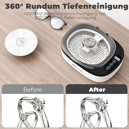 Ultraschallreinigungsgerät Ultraschallreiniger Ultraschallgerät KECOOLKE 750ml Sonic Cleaner mit...