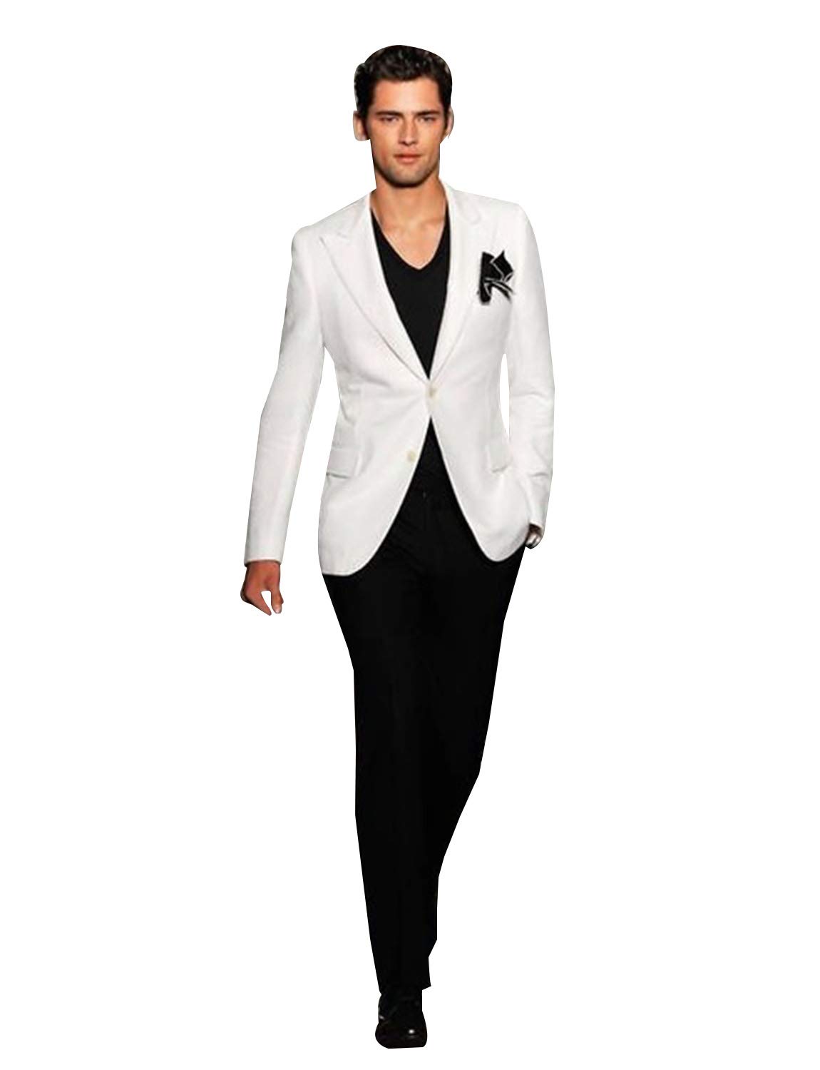Men's Suit Two Buttons Jacket and Pants Two-Piece Set