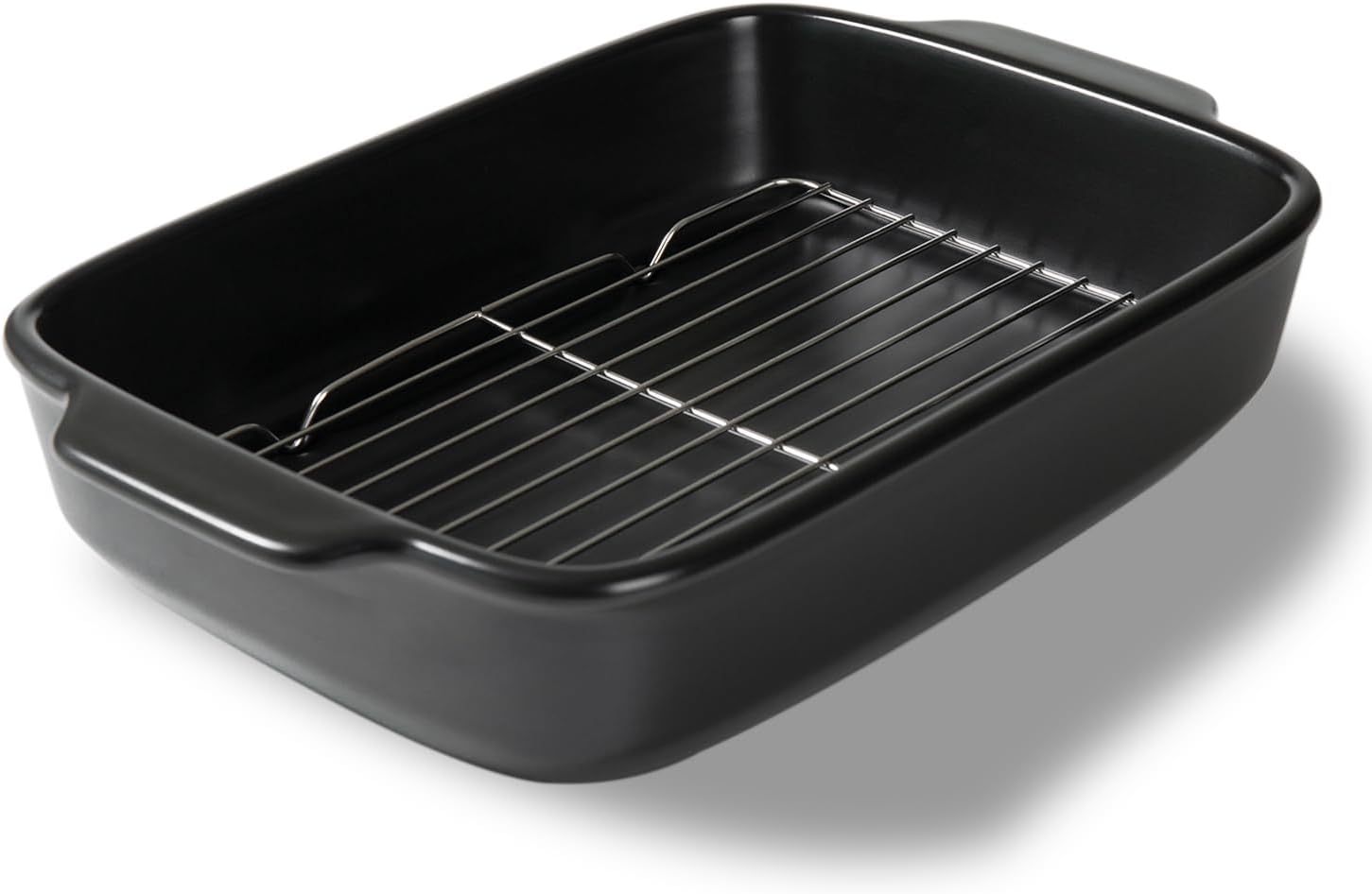 Amazon.com: Magclay Ceramic Baking Dish with Rack, 13x9 Inches ...
