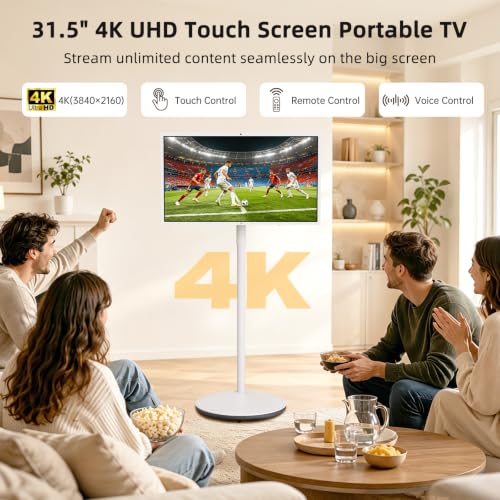 Image of KTC 32 inch 4K MEGAPAD Smart Portable TV Monitor, Touchscreen on Wheels, A32Q7S