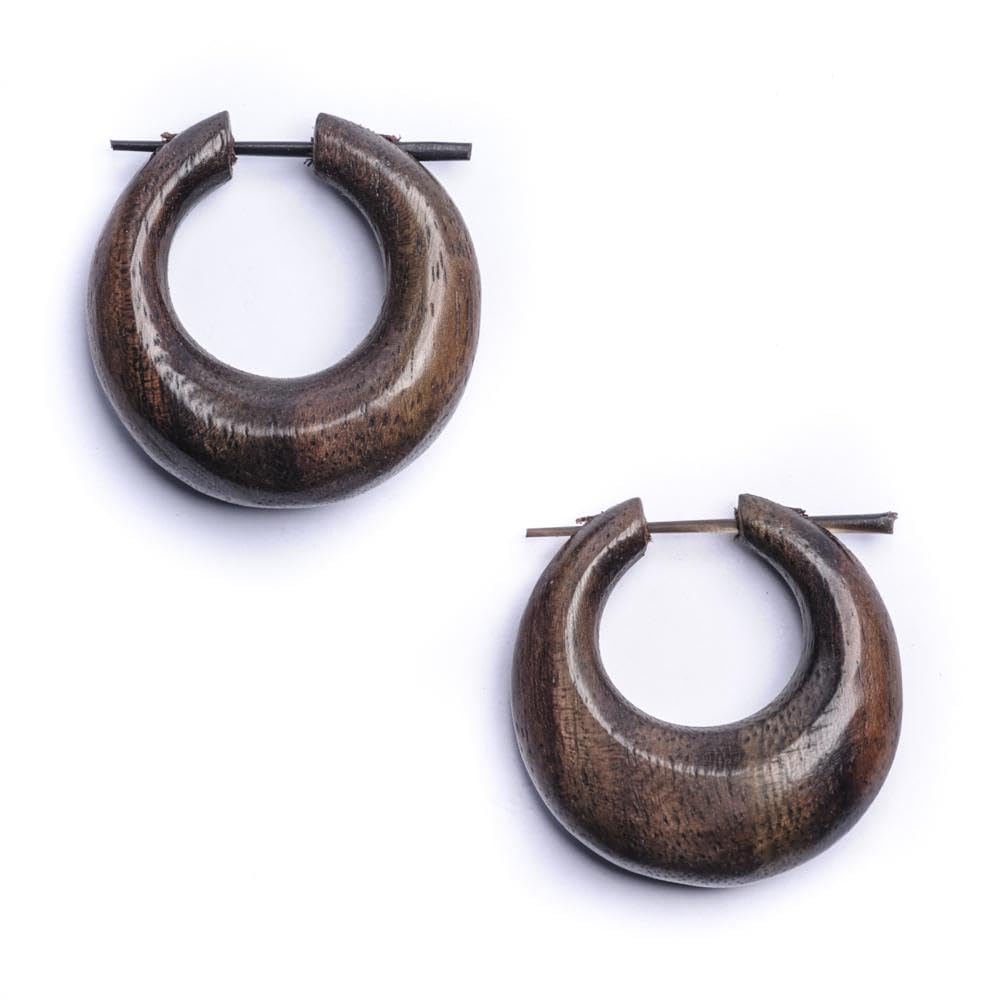 81stgeneration Orecchini A Spirale In Argento 925 Con Foglia Testurizzata - Cerchio Con Piuma, Gioielli Tribali Ispirati Alla Natura Per Donna, Regalo In Confezione