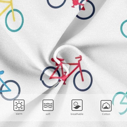 Cute Cartoon Bicycles White Toddler Girls Panties, Underwear Girls, 2T–8 Years3