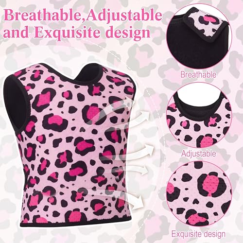 Image of Janmercy Kids Compression Vest Ages 2 to 9 Soft Adjustable Breathable Neoprene Comfort Vest for Boys Girls School Home Daily(Leopard Print,Small)