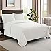 Queen Size Sheets 100% Cotton Made in Egypt Soft 600 Thread Count for Queen Size Bed Mattress, 4 Pieces Bedding Sheets & Pillowcases Sets, Queen, White