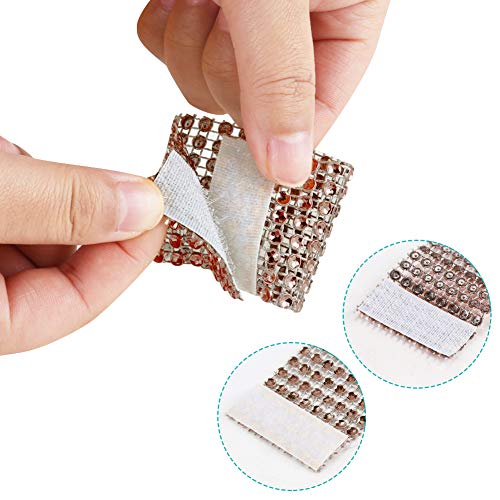 Image of Accmor 100pcs Napkin Rings, Champagne Napkin Rings Buckles for Table Decorations, Wedding, Dinner, Party, DIY Decoration