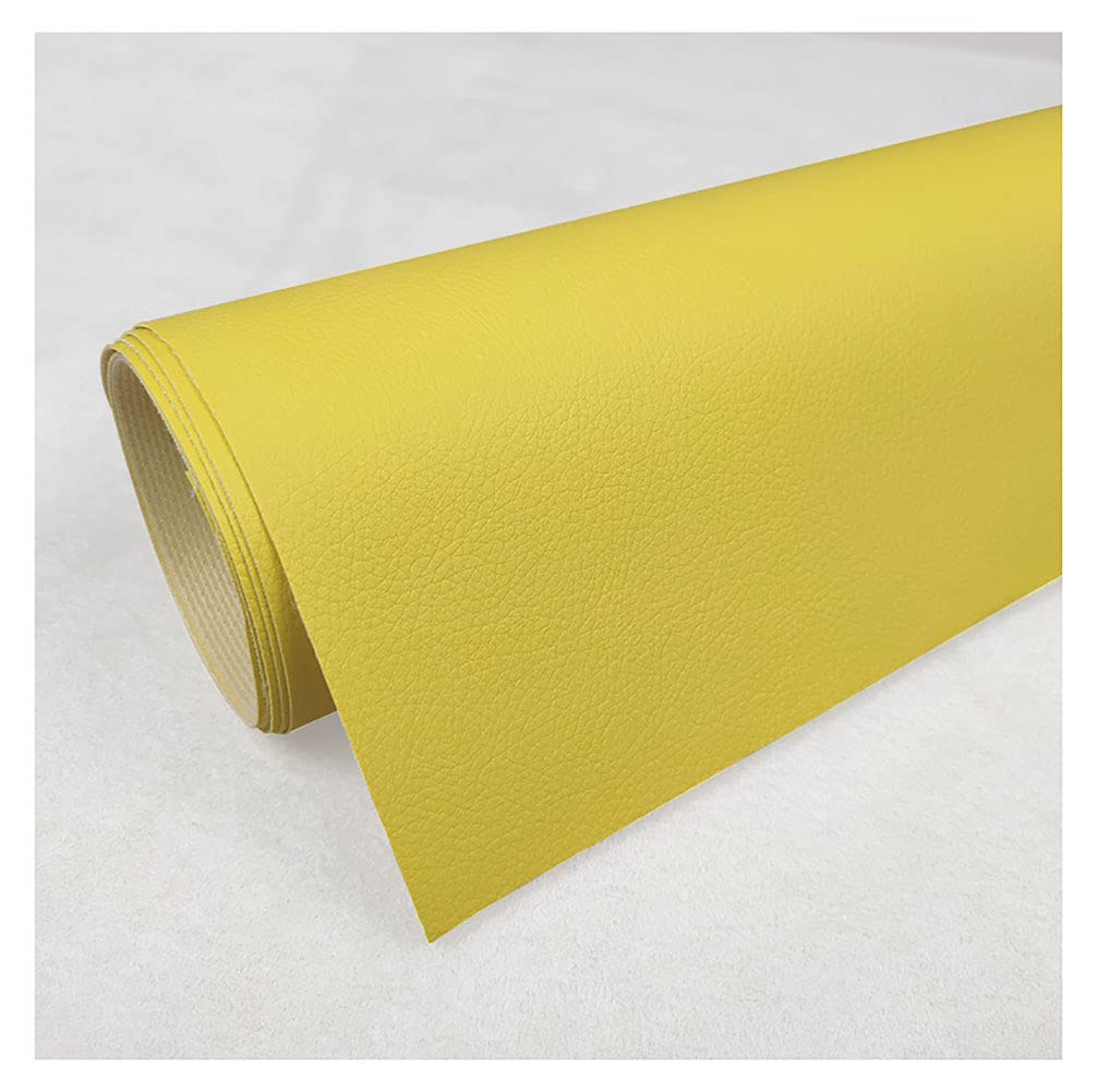 Tissu doux en cuir écologique jaune 1,6X6m simili-cuir au mètre pour tissu d'ameublement