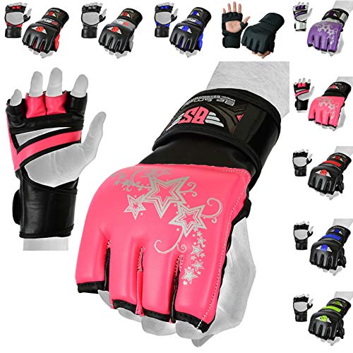 Mma Gloves, Ufc Kickboxing Gloves, Mma Sparring Gloves, Mma Training Equipment, Fighting Gloves For Mixed Martial-Arts, Mma Training Gloves Adults Men & Women By Besmart (Pink, Large) #TOP29