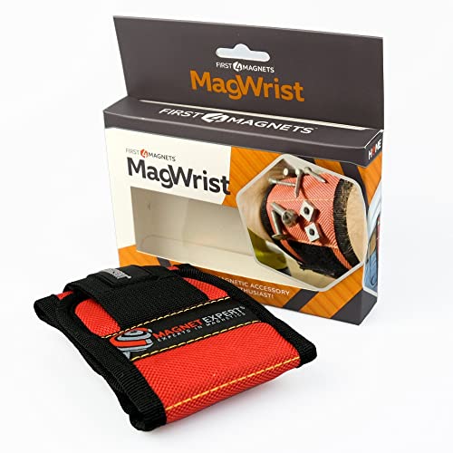 MagWrist Red Magnetic Wristband for Screws Nails, Drill Bits - Ideal for Carpentry DIY, Electrician, Mechanic Work Gadget - Image 3