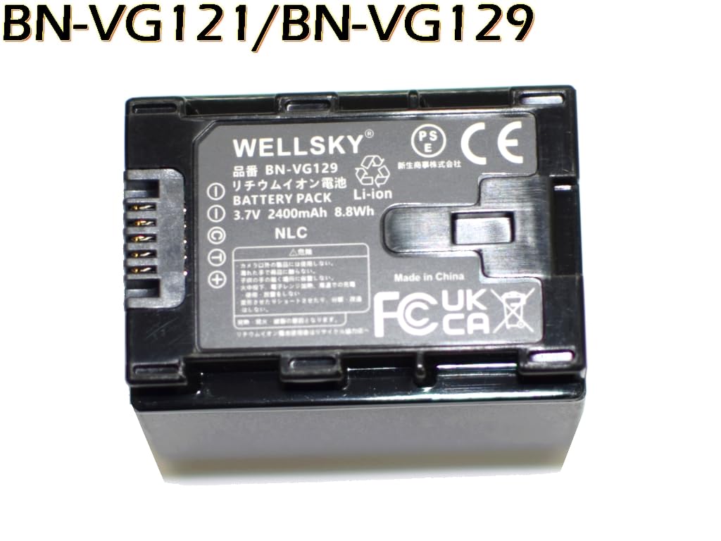 Amazon | WELLSKY BN-VG121 BN-VG129 互換バッテリー [ 純正充電器で