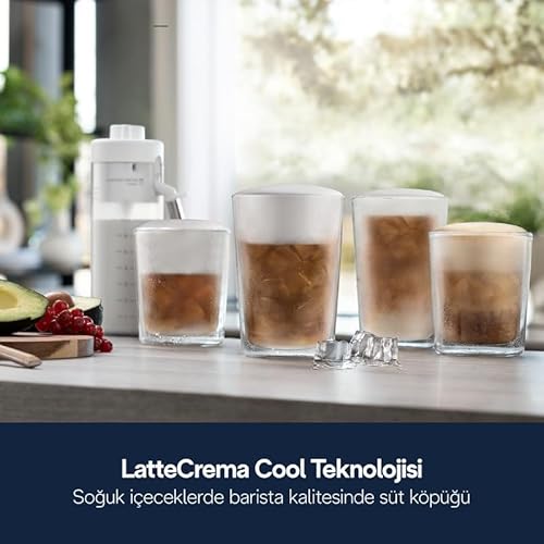 De'Longhi Eletta Explore Cold Brew ECAM450.65.S, Machine à Café Barista avec LatteCrema Chaud/Froid, Machine à Espresso, Machine Automatique à Grains de Café, Extraction Froide, Écran Tactile, Argent
