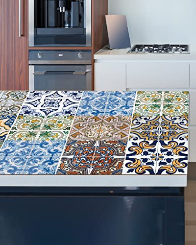 13Pcs Flfk 3D Peel And Stick Tile Stickers Self-Adhesive Stair Mural Decal Wall Sticker Staircase Decoar For Kitchen Bathroom Decal 39.3"W X 7"H #TOP4