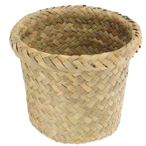 DEARMAMY Cesto Papelera de Pasto Marino para Basura Doméstica Cubo Ligero Multifunción para Sala Oficina y Dormitorio Diseño Compacto sin Almacenamiento Versátil para Residuos y Reciclaje