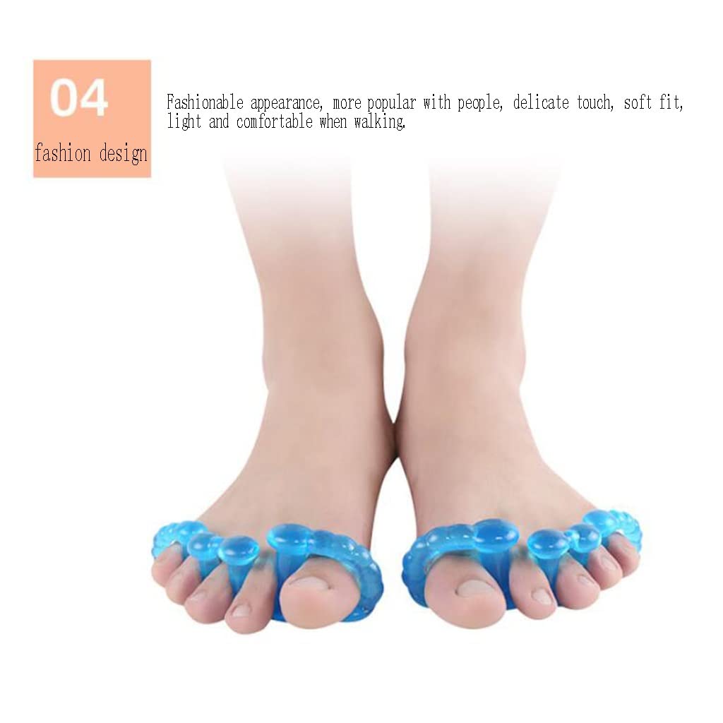 Separadores de dedos, separador de dedos, separador de dedos de gel, separador de dedos, adecuado for hombres y mujeres, dedos relajantes, pedicura, alivio de juanetes, alivio rápido del dolor de dedo