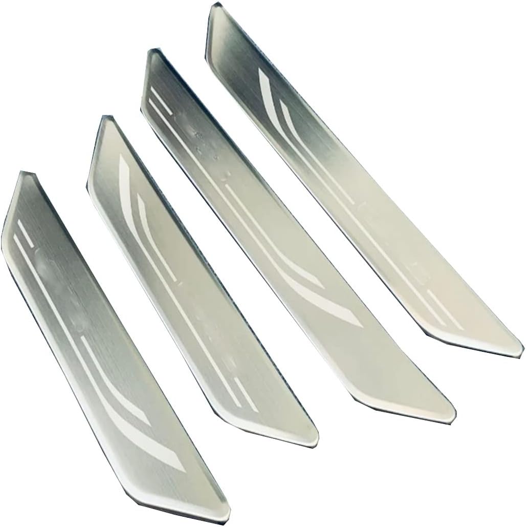 4 Car Threshold Strip Protection Strip, Front and Rear Four Door Decorative Strips for RX 2023-2024 (External Silver)