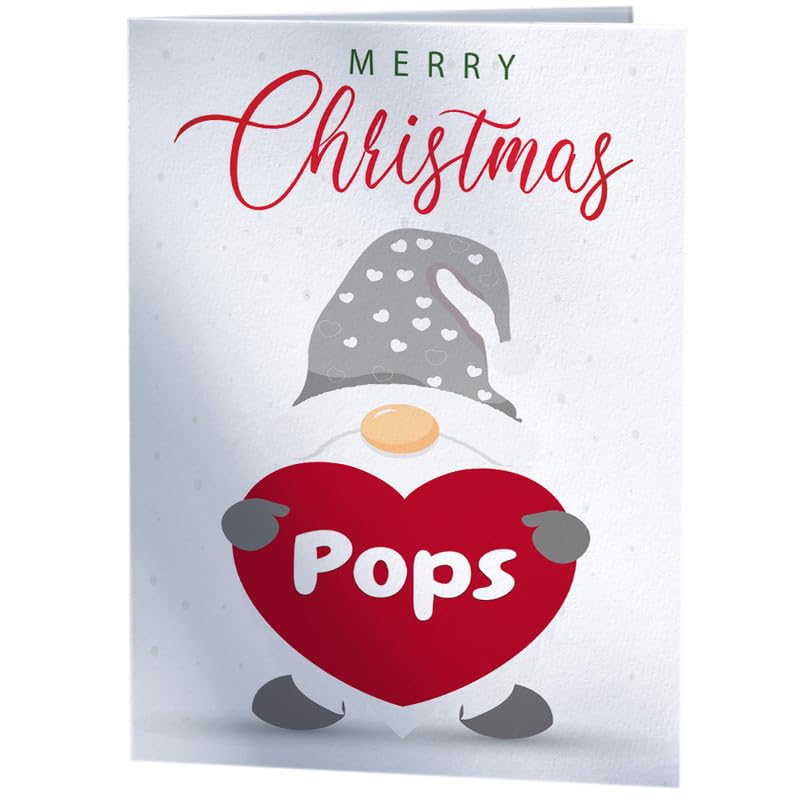 Gonk Heart Merry Christmas Card for Pops