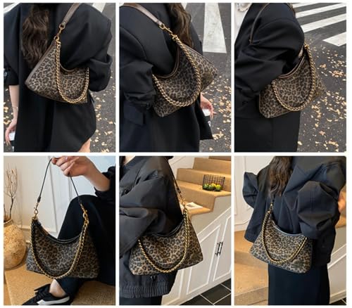 Bolso cruzado con estampado de leopardo para mujer miniatura 7
