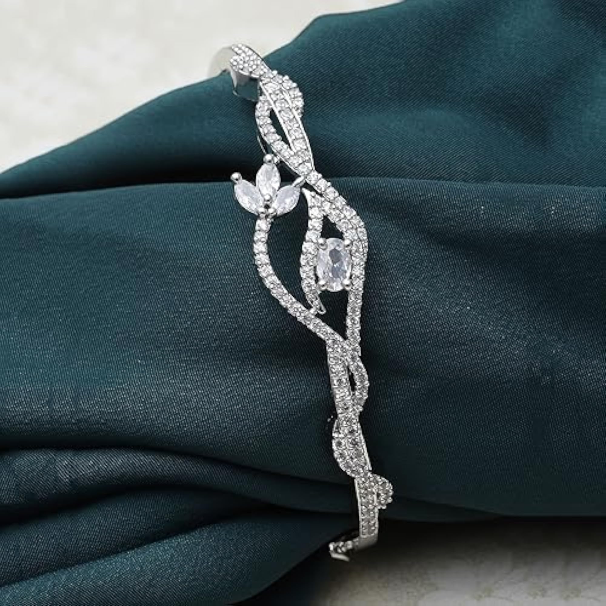 Handcrafted Rose Gold-Plated Charm Kada Bracelet