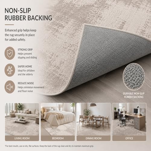Tapis moderne imperméable et antidérapant aspect marbre 150 x 200 cm - 7