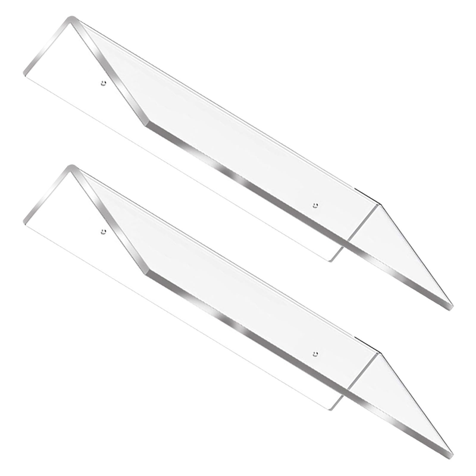 Estantes de pared de acrílico transparente pack de 2 organizadores flotantes de 30cm