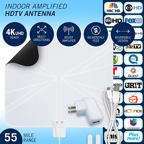 image for Winegard FL5500A FlatWave Amped Digital HD Indoor TV Antenna – Ampli