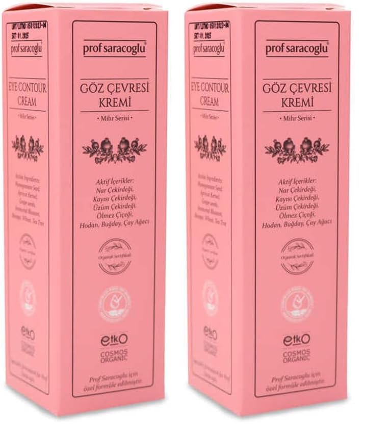 Prof Saracoglu Mihr Organik Göz Çevresi Kremi 30ml Amber (2 paketi)
