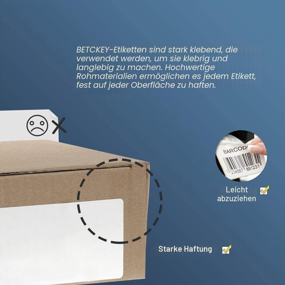 BETCKEY DK-11247 Versandetiketten Kompatibel Brother 103mm x 164mm 10 Etiketten QL Etikettendrucker