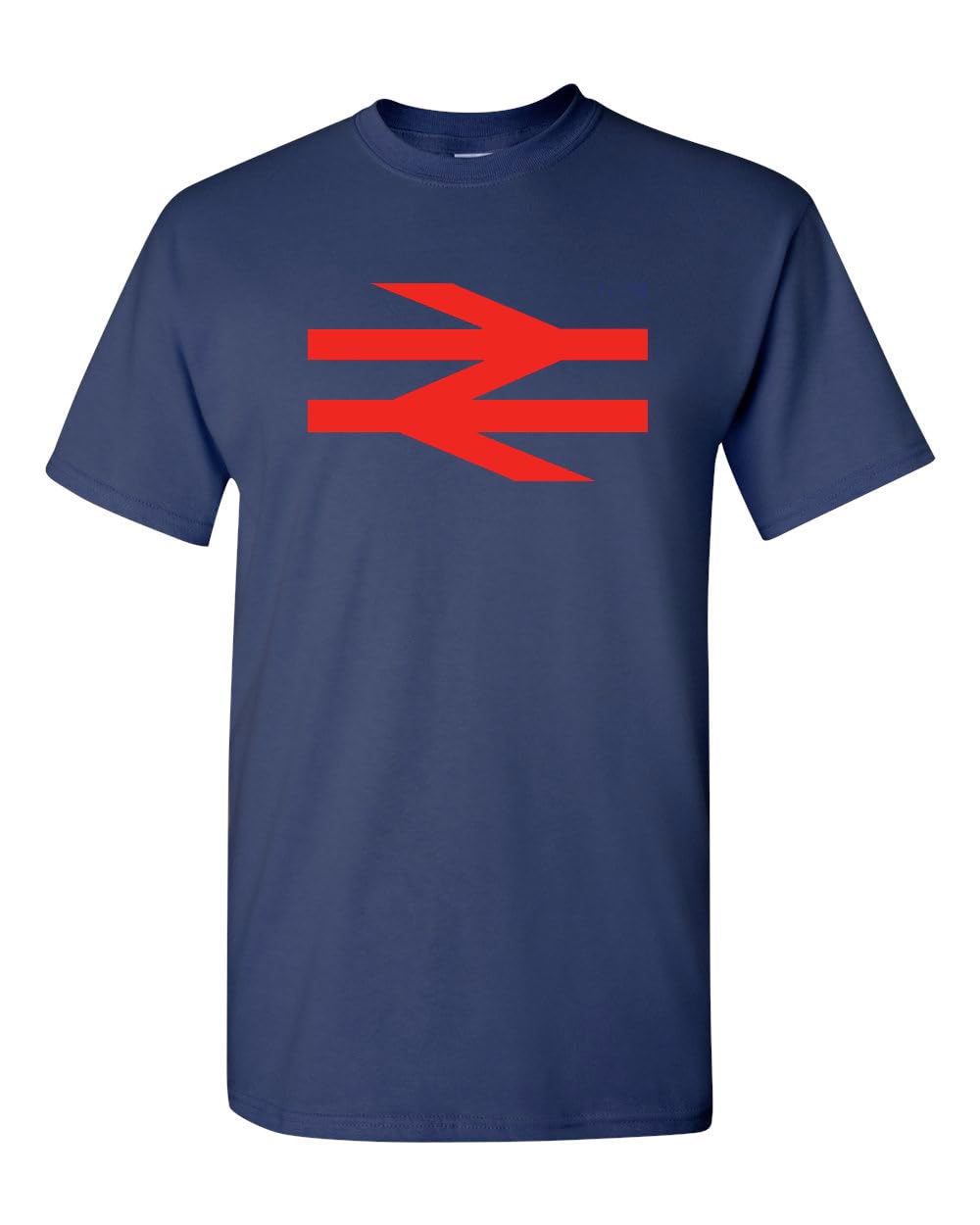 Zappatee Men's Navy British Rail T Shirt XX-Large
