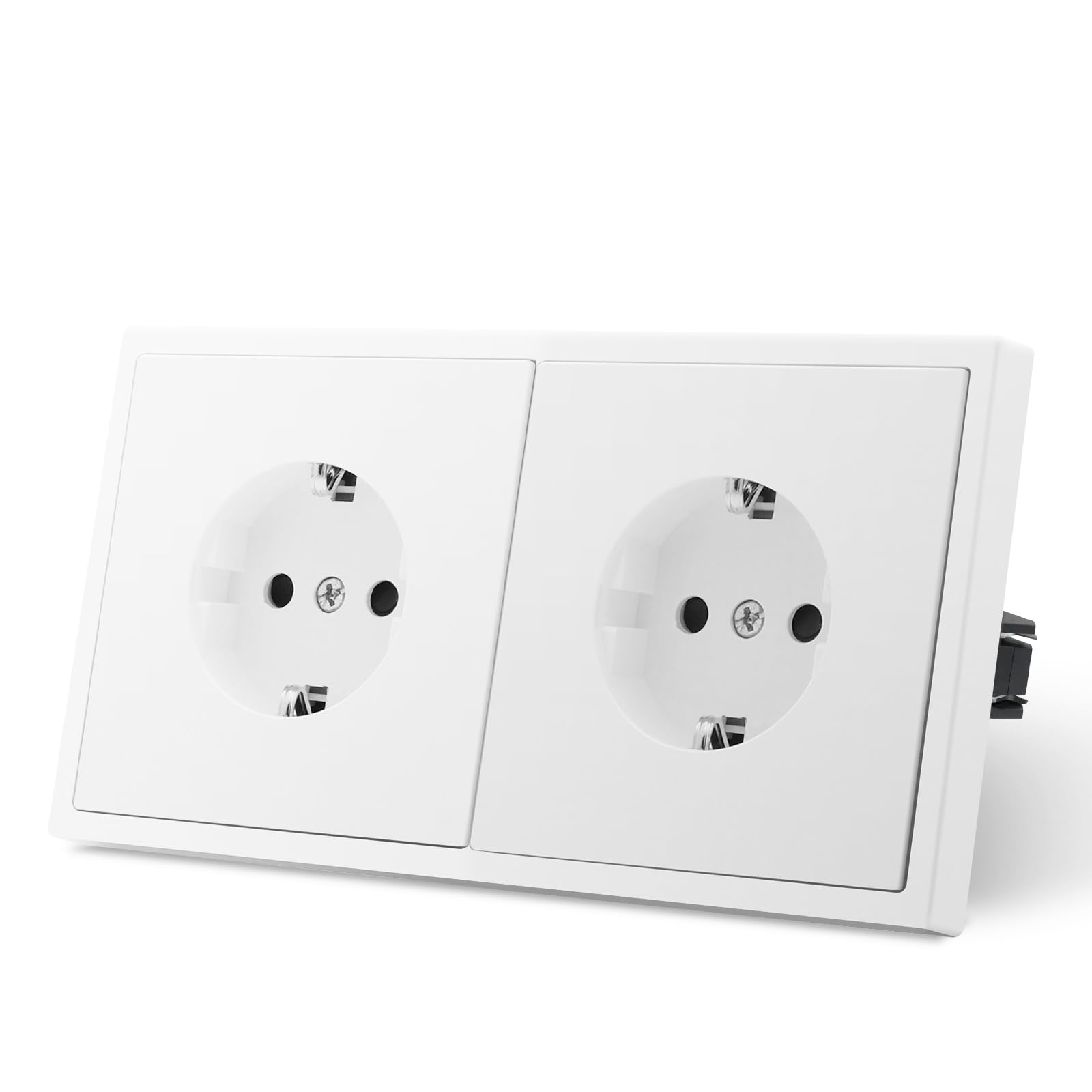 MVAVA Schuko Steckdose EU-Standard 2 Fach Unterputz Steckdose Einfache Installation 80mm*150mm Steckdosen 3-Draht Erforderlich Weiß