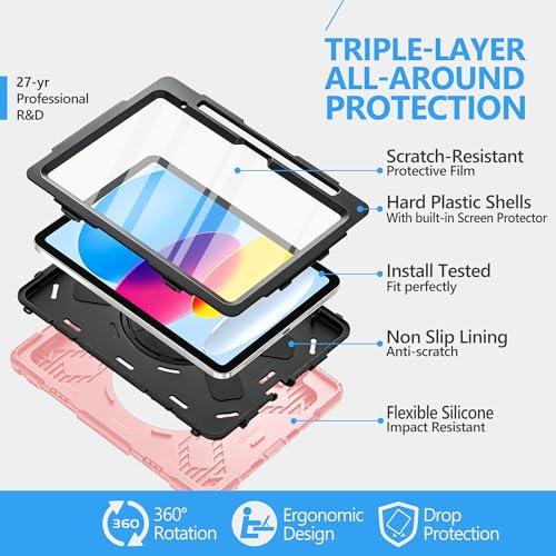 Image of Miesherk STOCK for iPad (A16) 11th /10th Generation Case 2025 /2022 Pink