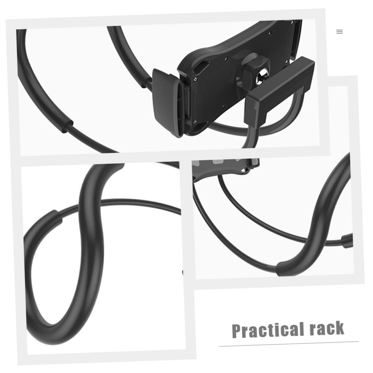 Didiseaon Supporto Cellulare da Collo Flessibile Porta Telefono per Tablet e Smartphone Nero Compatto e Portatile per Videochiamate e Intrattenimento Hands