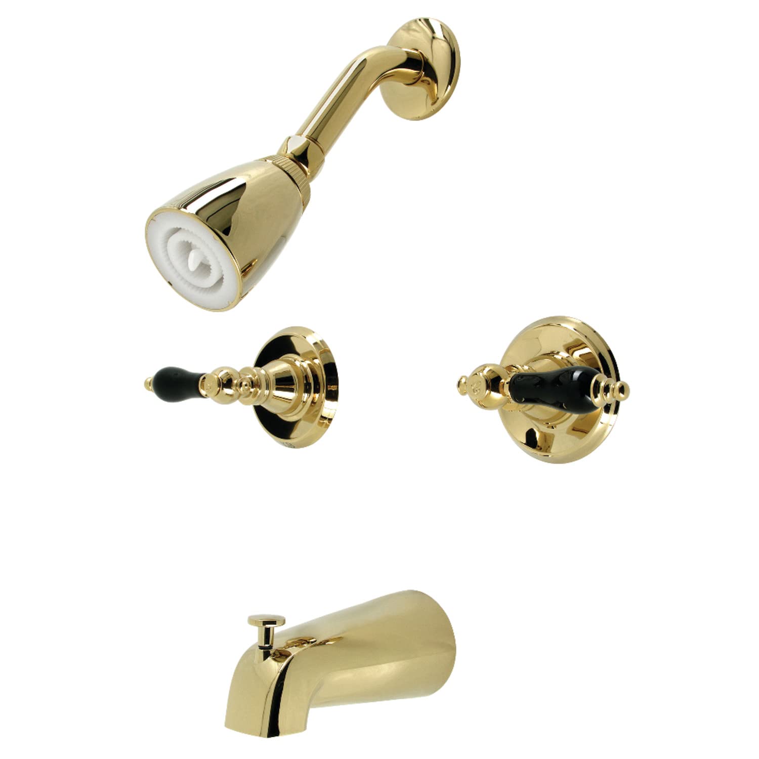 Robinet de baignoire et douche haut de gamme Kingston Brass Duchess en laiton poli or