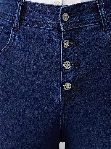 Image of Dolce Crudo Women's Skinny Fit High Rise Cropped Length Stretchable Denim Jeans