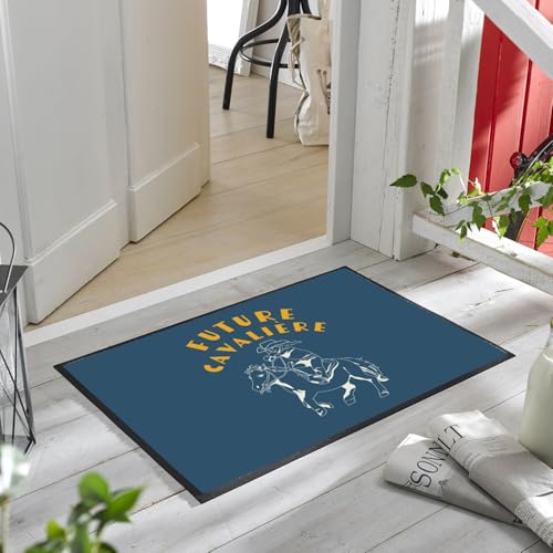 Paillasson equitation bleu tapis de sol résistant Future Cavalière 60x40cm - 6