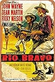 Technicolor Rio Bravo John Wayne Dean Martin Ricky Nelson Metal Vintage Look 20X30 cm Decoration Painting Sign for Home Kitchen Bathroom Farm Garden Garage Inspirational Quotes Wall Decor