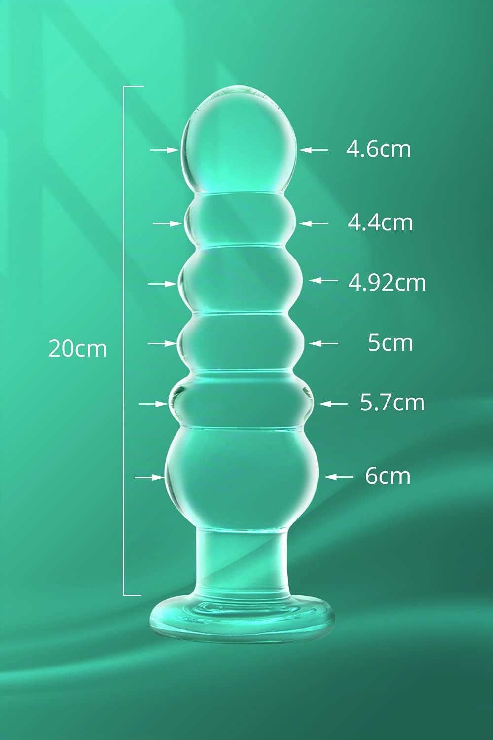 Perle anali di vetro Massaggio erotico Butt Plug Dildo Sega per adulti Giocattolo del sesso per uomini Donne e coppie Masturbazione