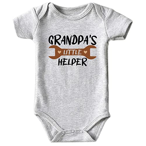 Image of Azzwnee Fish With Grandpa Baby Boy Clothes Unisex Funny Baby Girl Bodysuits 0-3 months