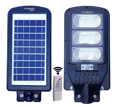 Image of Kenbrook Solar Street Light All in One - IP65 Waterproof, Automatic On Off Motion Sensor Solar Light for Outdoor Use (15 Watt)