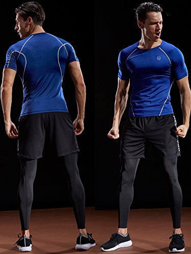 NELEUS Men's Compression Baselayer Athletic Workout T Shirts2