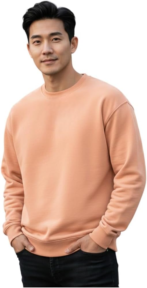 Men's Crew Neck Sweatshirt, Long Sleeve, Casual Pullover, Multiple Colors Available