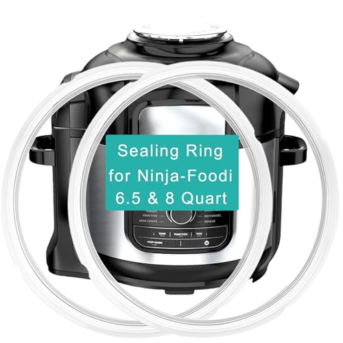 Image of 2-Pack Original Sealing Ring for Ninja Foodi 6.5 Quart & 8 Quart, Silicone Gasket Replacement Parts for Ninja Foodi Air Fryer, FD401/FD302/OS401/OS301/OP401/OP30