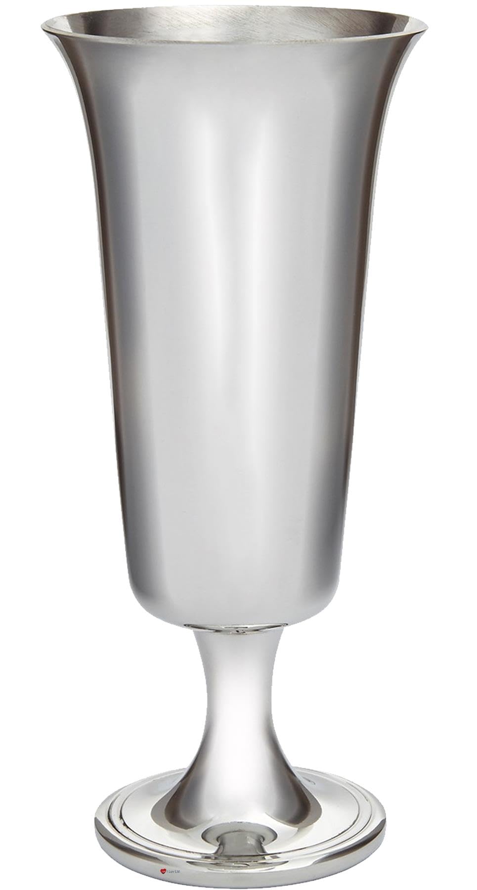 I LUV LTD Svasato Peltro Flute di Champagne Calice Regalo di Matrimonio Lucidato Perfetto per L'incisione Fornito in Scatola di Cartone