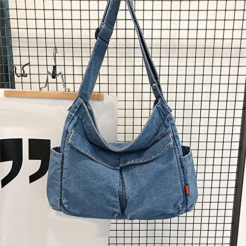 Image of VELURA SYDL Durable Hobo Bag Casual Tote Stylish Handbag Multipurpose for Trip Work Gym Light Blue|1 Piece Hobo Bag|Clothing, Shoes & Accessories